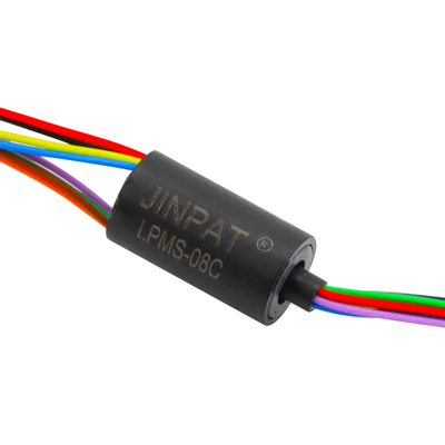 300 RPM अनुप्रयोगों के लिए 8-तार कैप्सूल स्लिप रिंग 1A 48V