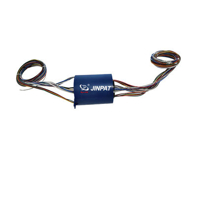 एनालॉग और डिजिटल सिग्नल ट्रांसमिशन के लिए IP54 सुरक्षा के साथ 24 सर्किट 500VAC/DC थ्रू होल स्लिप रिंग